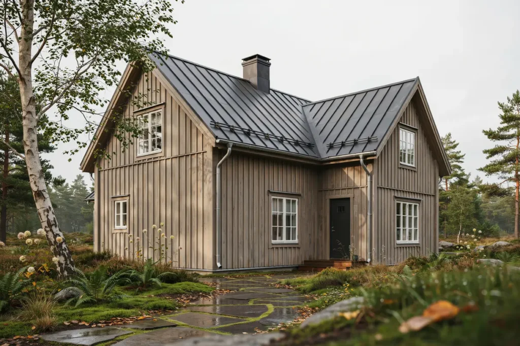 bandt ckning eller dubbelfalsat pl ttak stilrent t tt och h llbart val f r din villa